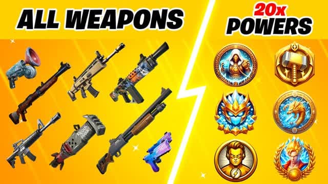 🌟5 POWER PIT - FREE FOR ALL🌟 — Fortnite Creative map cover art