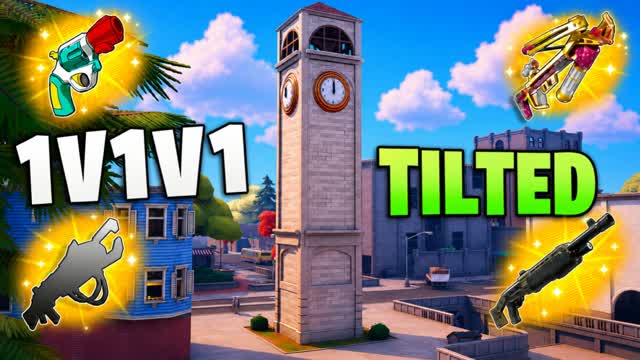 1v1v1⚔️Tilted [ALL WEAPONS] — Fortnite Creative map cover art