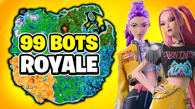 99 BOTS KPOP HUNTERS FREE FOR ALL GUNS — Fortnite Creative map cover art