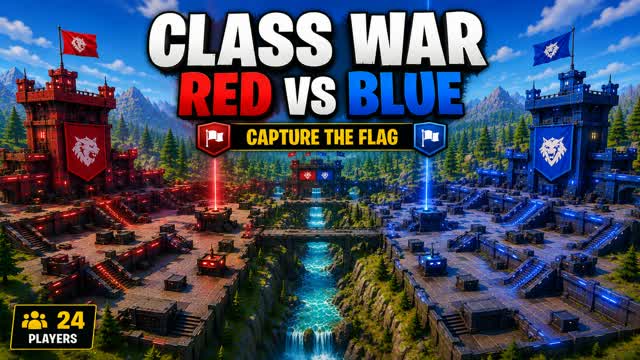 CLASS WAR: RED VS BLUE — Fortnite Creative map