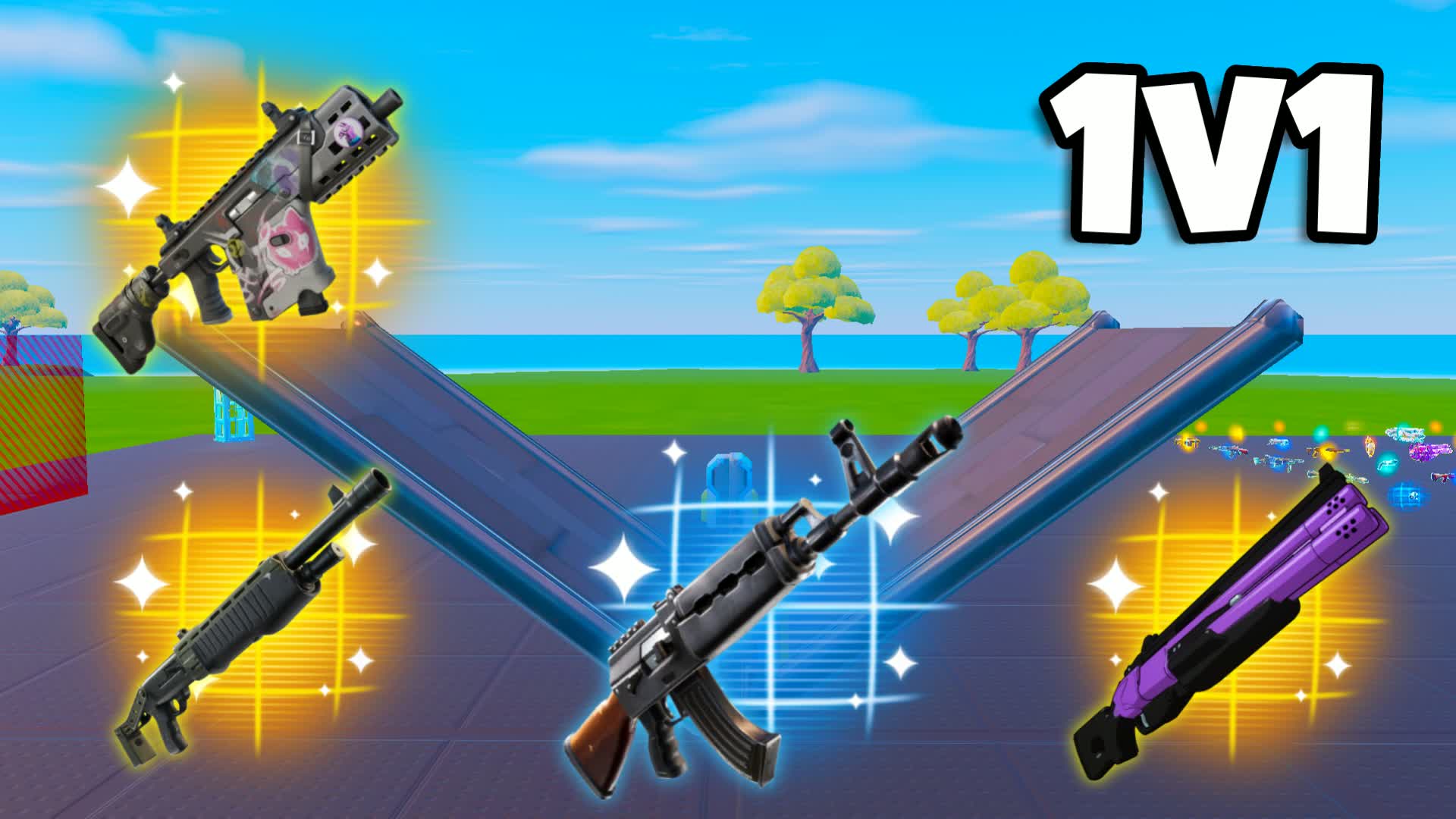 CUSTOM 1v1 FFA — Fortnite Creative map