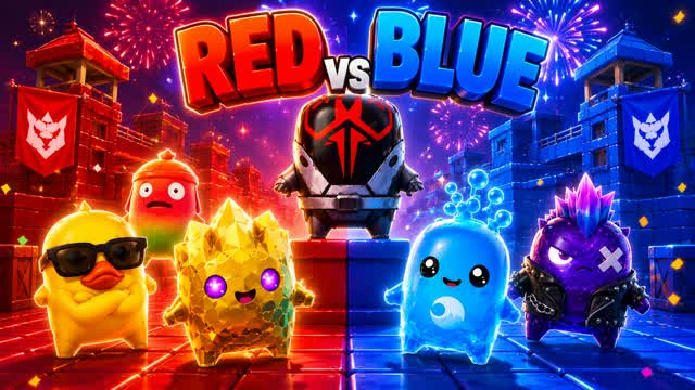 🔴 RED vs 🔵 BLUE Ultimate PvP — Fortnite Creative map