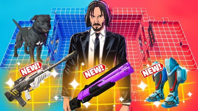 لعبة الأحمر ضد الأزرق المجانية — Fortnite Creative map