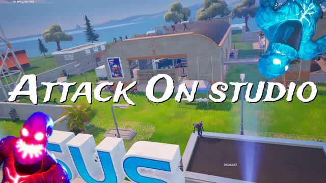Zombie Attack on Studio زومبي — Fortnite Creative map cover art