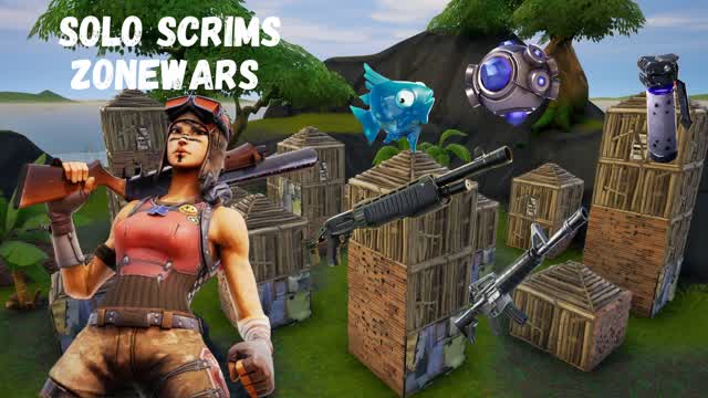 Solo Scrims Zone Wars — Fortnite Creative map cover art