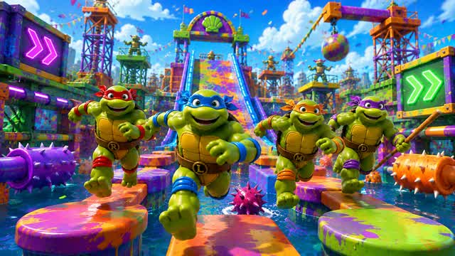 🍕 TMNT HEROES 🥷 MEGA BATTLE — Fortnite Creative map cover art