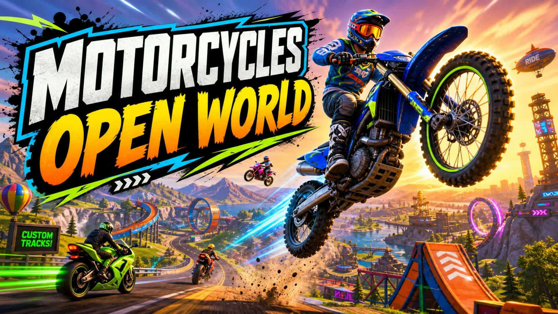 Motorcycles Open World — Fortnite Creative map