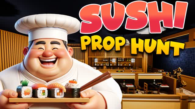 🍣 SUSHI PROP HUNT 🥢 — Fortnite Creative map cover art