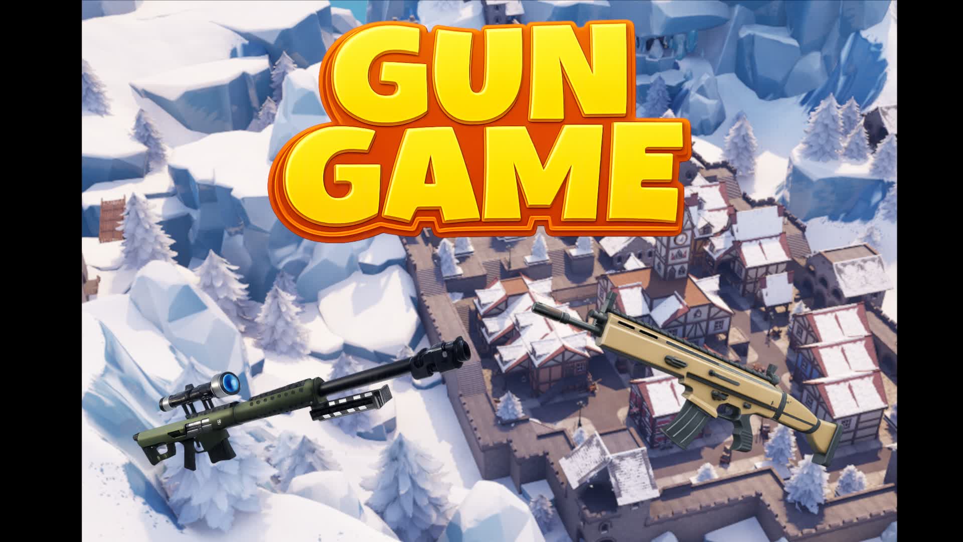 Snowy Gun Game — Fortnite Creative map