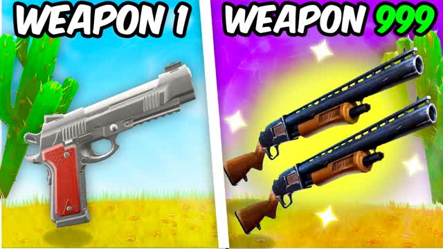 🌵GUN GAME⭐DESERT ONE SHOT! — Fortnite Creative map