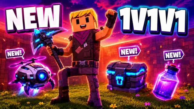 🔫 EASY 1V1V1  PVP – EVERY GUN & FFA 🎯 — Fortnite Creative map