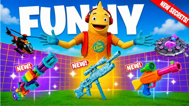 NEW FUNNY 1V1 -ALL GUNS-FREE FOR ALL — Fortnite Creative map cover art