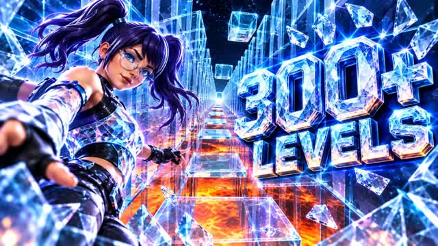 GLASS PARKOUR 300+ — Fortnite Creative map