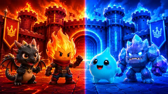 Red vs Blue 🌟 Treasure 🏰 Hunt — Fortnite Creative map cover art
