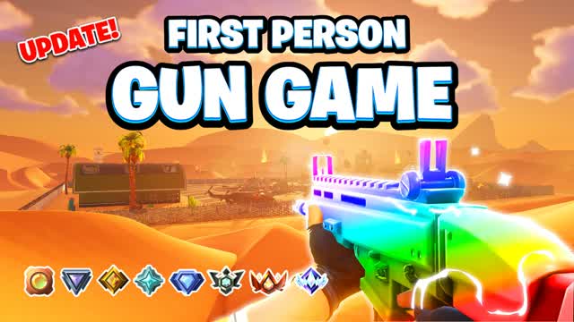 Gun Game: Desert Showdown ⭐ — Fortnite Creative map cover art