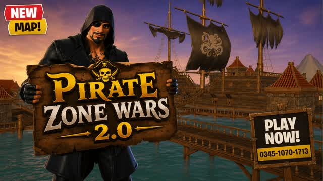50 PLAYER PIRATE ZONE WARS 2.0 (FFA) — Fortnite Creative map