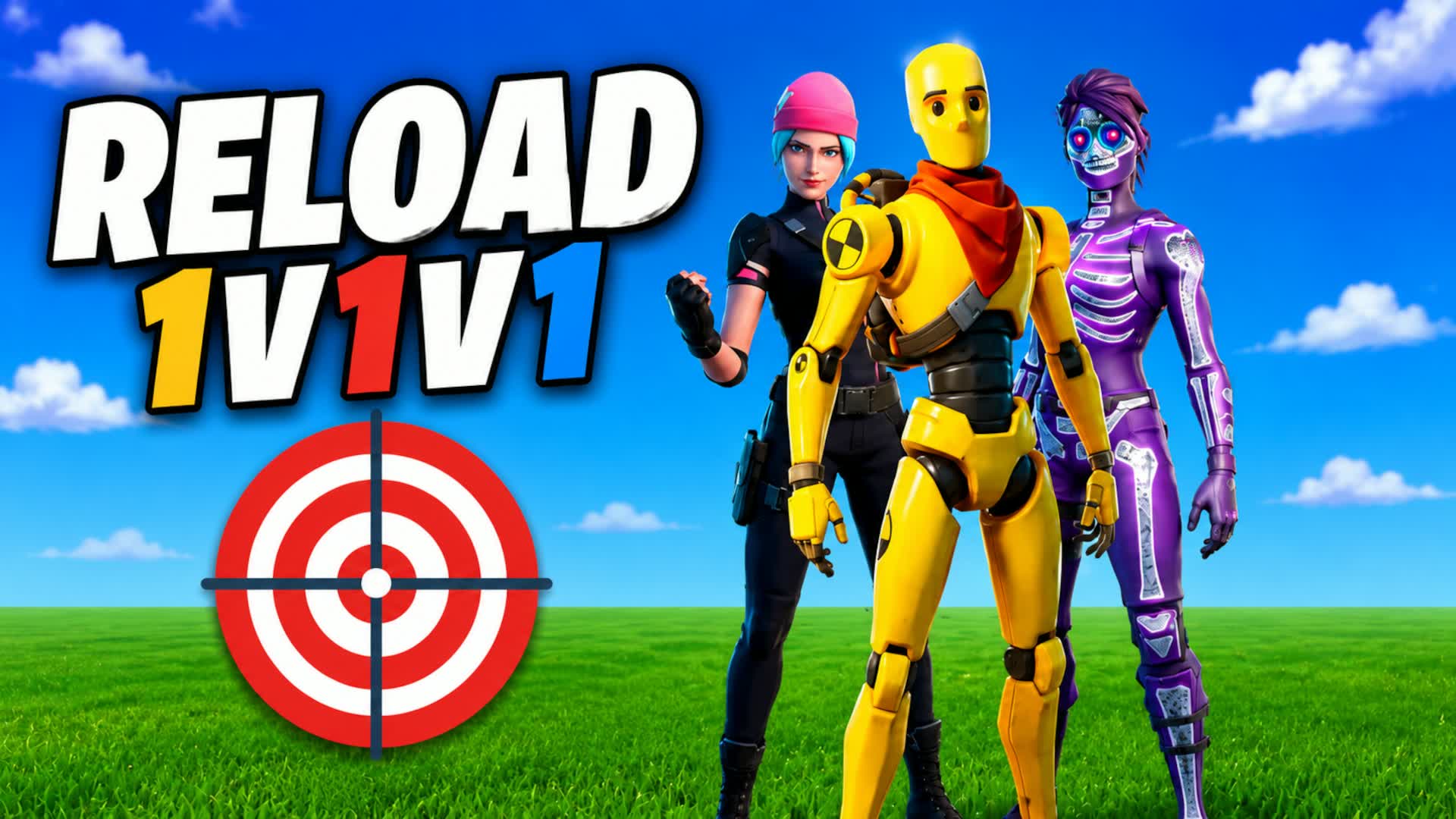 ALL SKINS TILTED 1v1v1 RELOAD — Fortnite Creative map