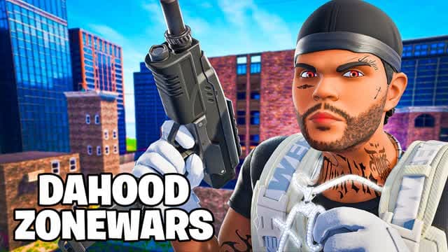 DAHOOD ZONE WARS — Fortnite Creative map cover art