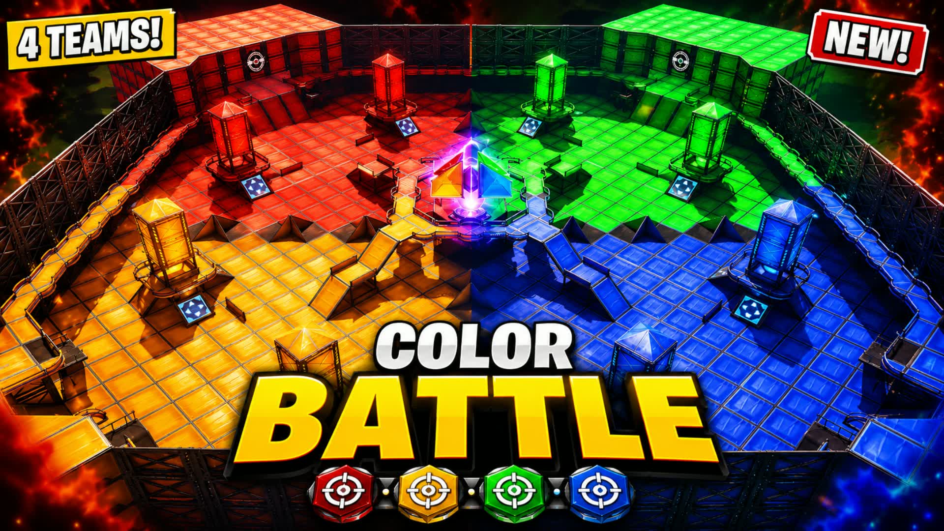 COLOR BATTLE 🔴🟢🔵🟡 — Fortnite Creative map