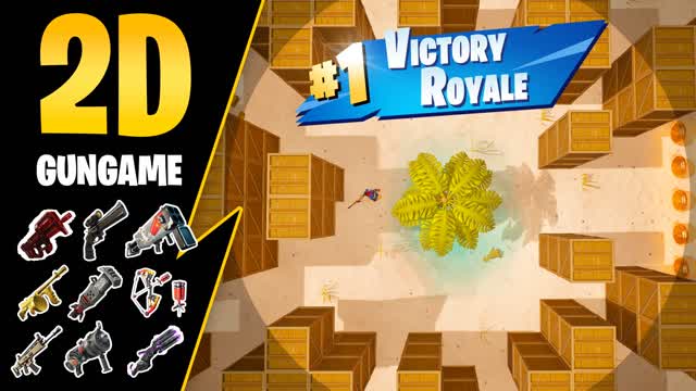 2D GUN GAME | ONE SHOT — Fortnite Creative map