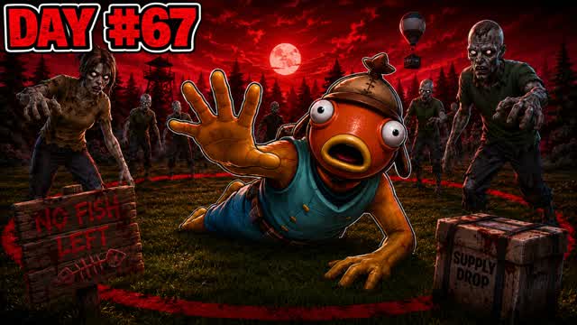 100 DAYS IN THE CIRCLE ZOMBIE APOCALIPSE — Fortnite Creative map