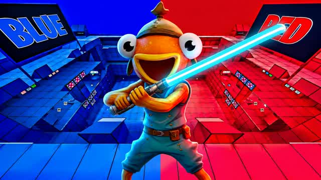 NEW CRAZY RED VS BLUE RVB — Fortnite Creative map cover art