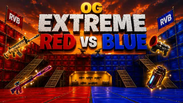 🔴OG Extreme Red Vs Blue🔵 — Fortnite Creative map
