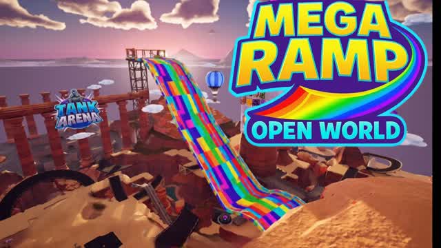 Mega Ramp Open World Driving Flying Tank — Fortnite Creative map