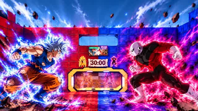 GOKU VS JIREN: RED VS BLUE 🔴🔵 — Fortnite Creative map