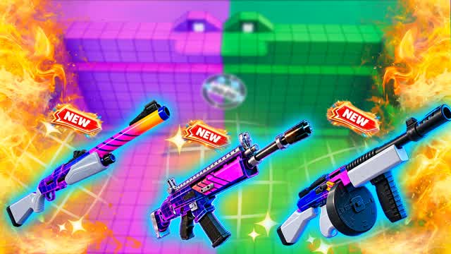 PURPLE METRO VS GREEN — Fortnite Creative map cover art