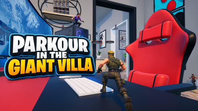 Parkour In The Giant Villa — Fortnite Creative map cover art