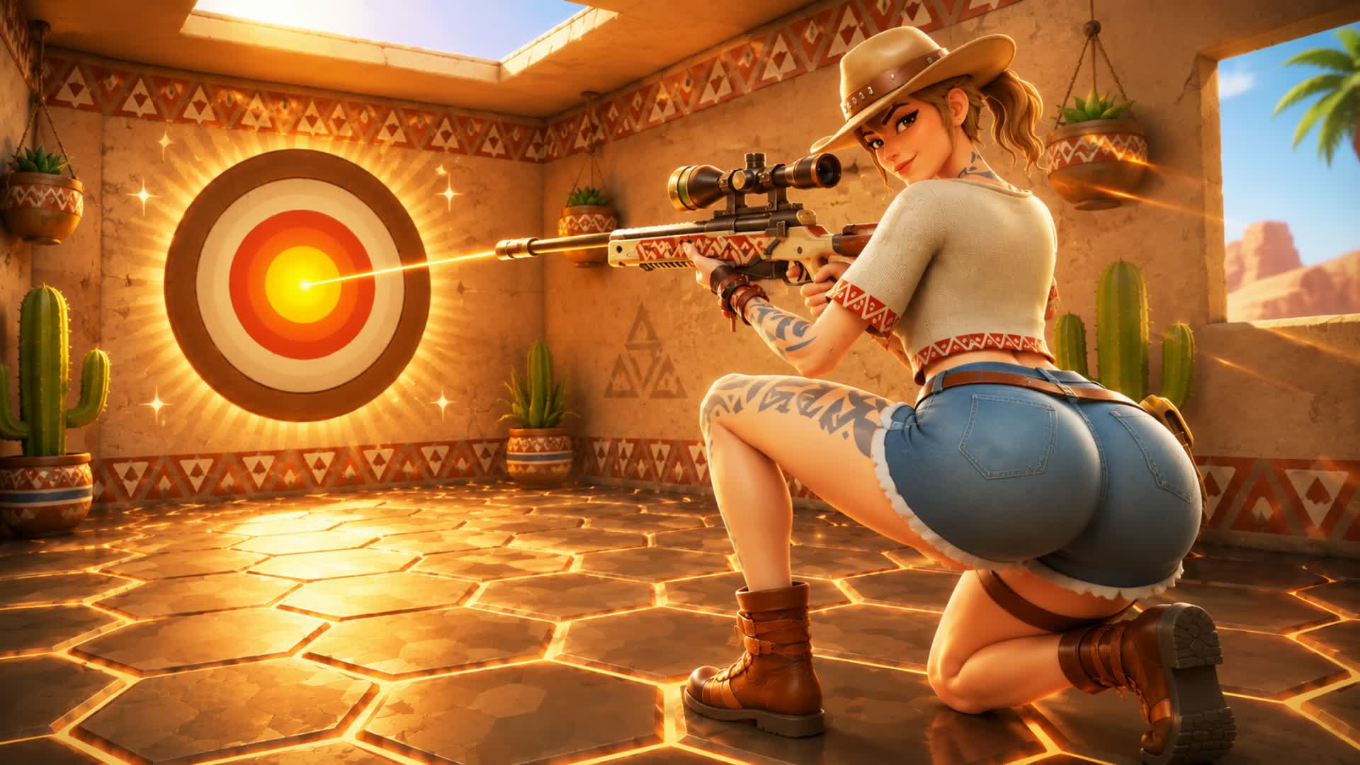 🦁🌵 WILD SAFARI TRICKSHOT PARKOUR🏝️🏜️ — Fortnite Creative map