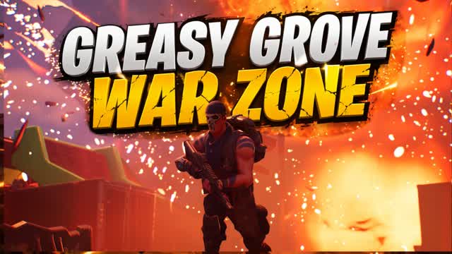 Greasy Grove War Zone — Fortnite Creative map cover art