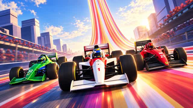 Formula Cartoon Racing - Silverstone — Fortnite Creative map cover art