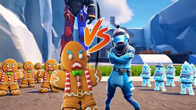 Gingerbread men vs zour kinder pvp — Fortnite Creative map
