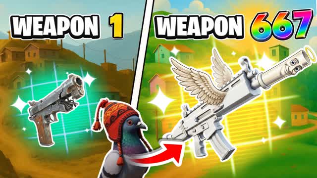 PERU GUN GAME 🎯ONE SHOT — Fortnite Creative map cover art