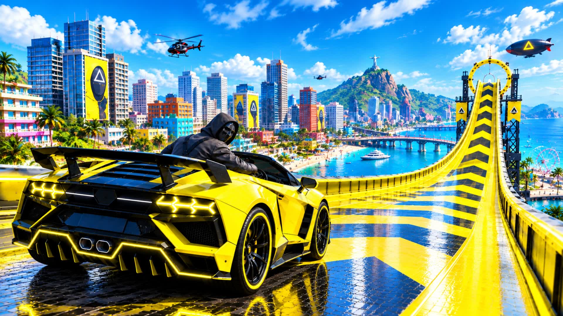 SUPER ROAD BATTLE - CAR GAME — Fortnite Creative map