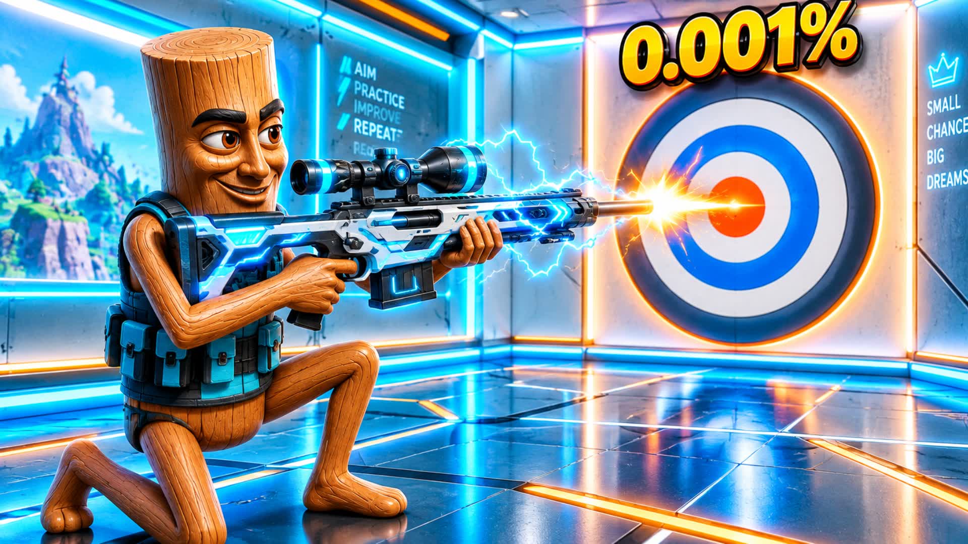 🏎️ NEON TRICKSHOT RACE 🏎️🎯 — Fortnite Creative map
