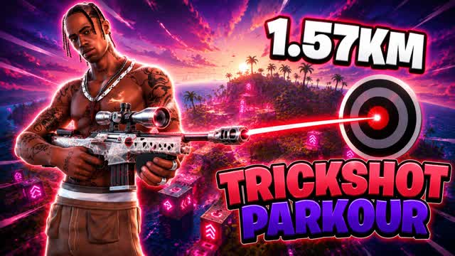 🤩 AMAZING WOW TRICKSHOT PARKOUR 100+ 🤩 — Fortnite Creative map cover art