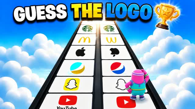 🧠GUESS CORRECT LOGO🔎GLASS BRIDGE! — Fortnite Creative map