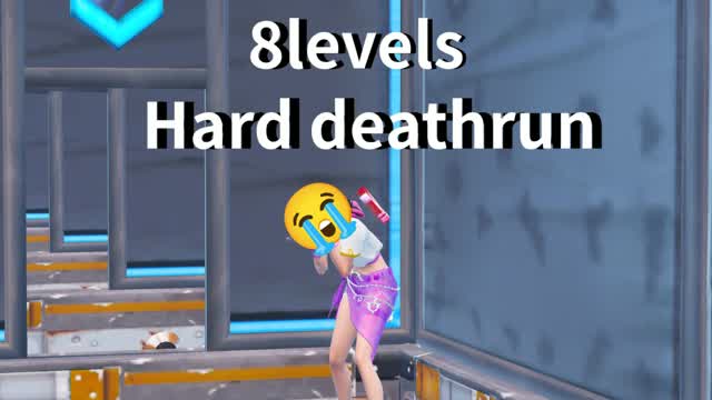 8levels Hard parkour Deathrun — Fortnite Creative map cover art