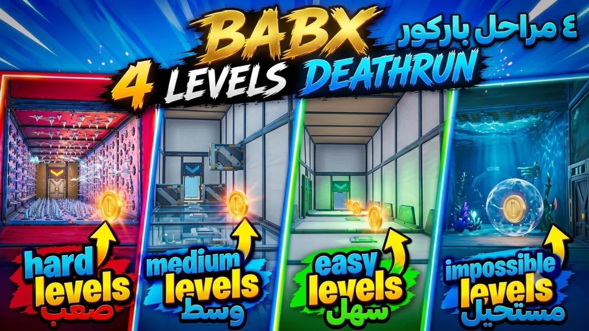 babx 4 levels deathrun باركور — Fortnite Creative map