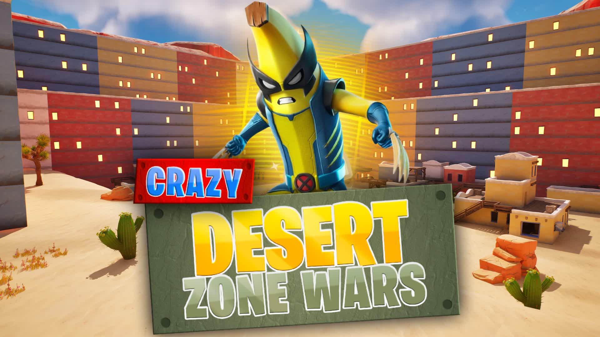 CRAZY DESERT ZONE WARS🌵 — Fortnite Creative map