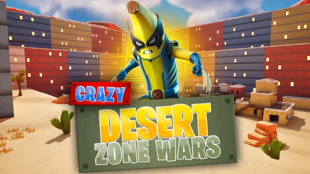 CRAZY DESERT ZONE WARS🌵 — Fortnite Creative map cover art
