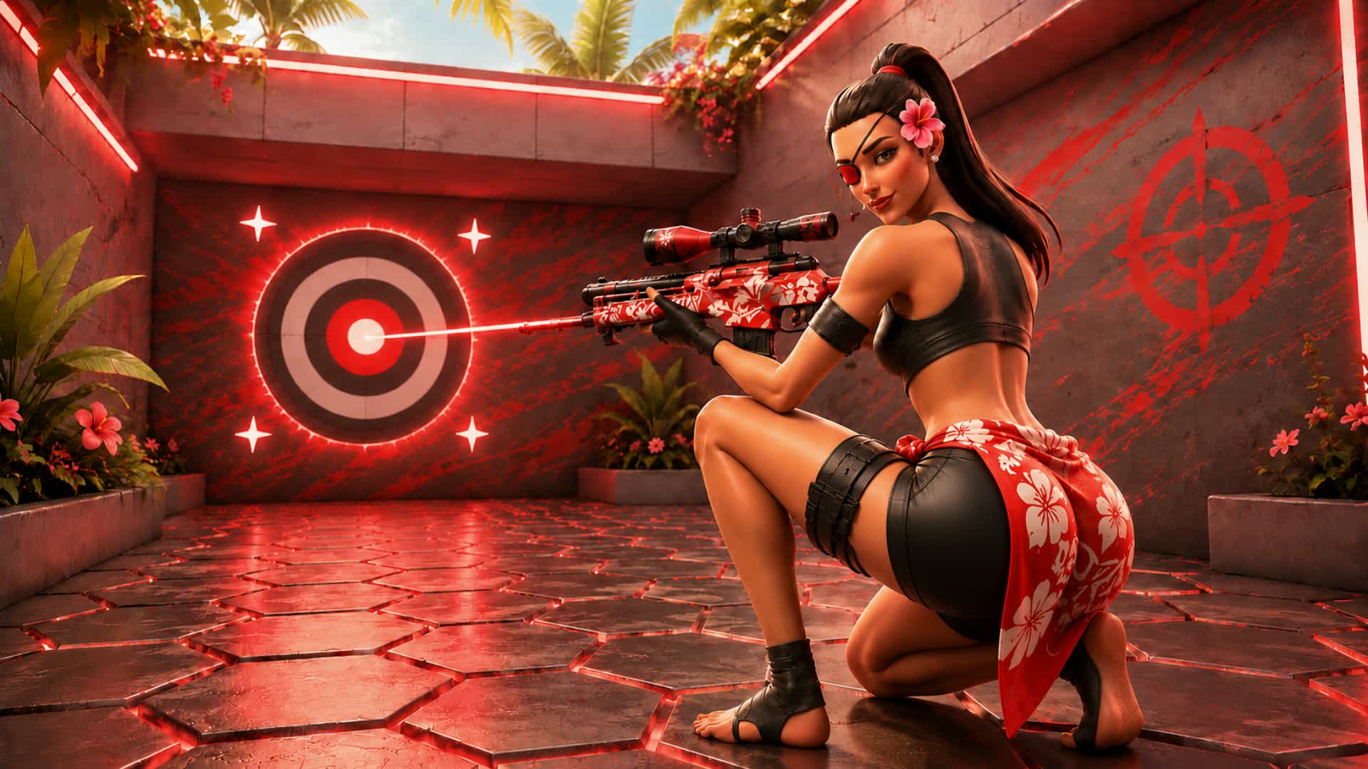 🧿👁️ ONE EYE TRICKSHOT PARKOUR 50+ ⚔️ — Fortnite Creative map