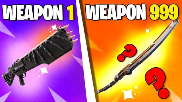 GUN GAME 🏆 RANK UP – ALL WEAPONS + BOTS — Fortnite Creative map cover art