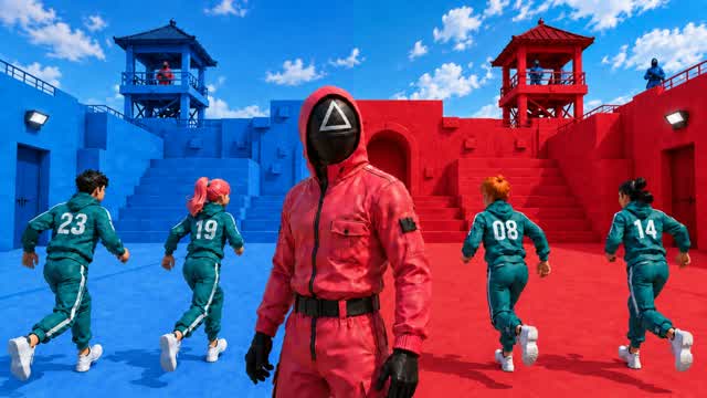 games red vs blue rise — Fortnite Creative map cover art