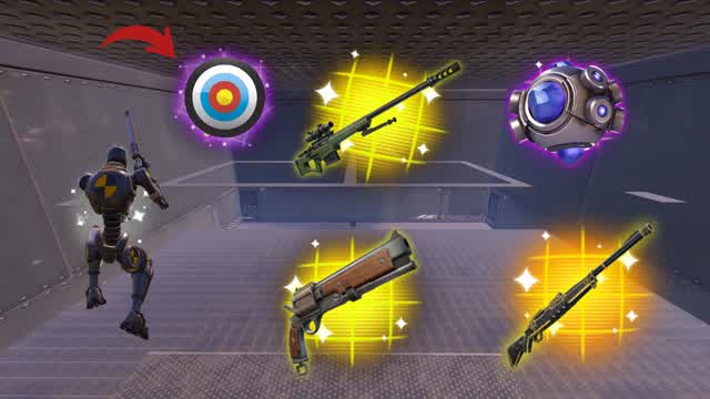 ONE SHOT - PISTOLS & SNIPERS — Fortnite Creative map cover art
