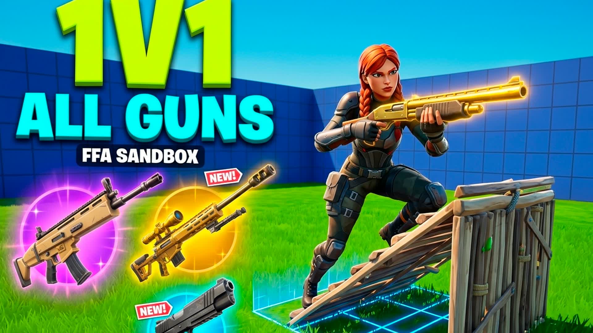 1V1 WITH ALL GUNS — Fortnite Creative map