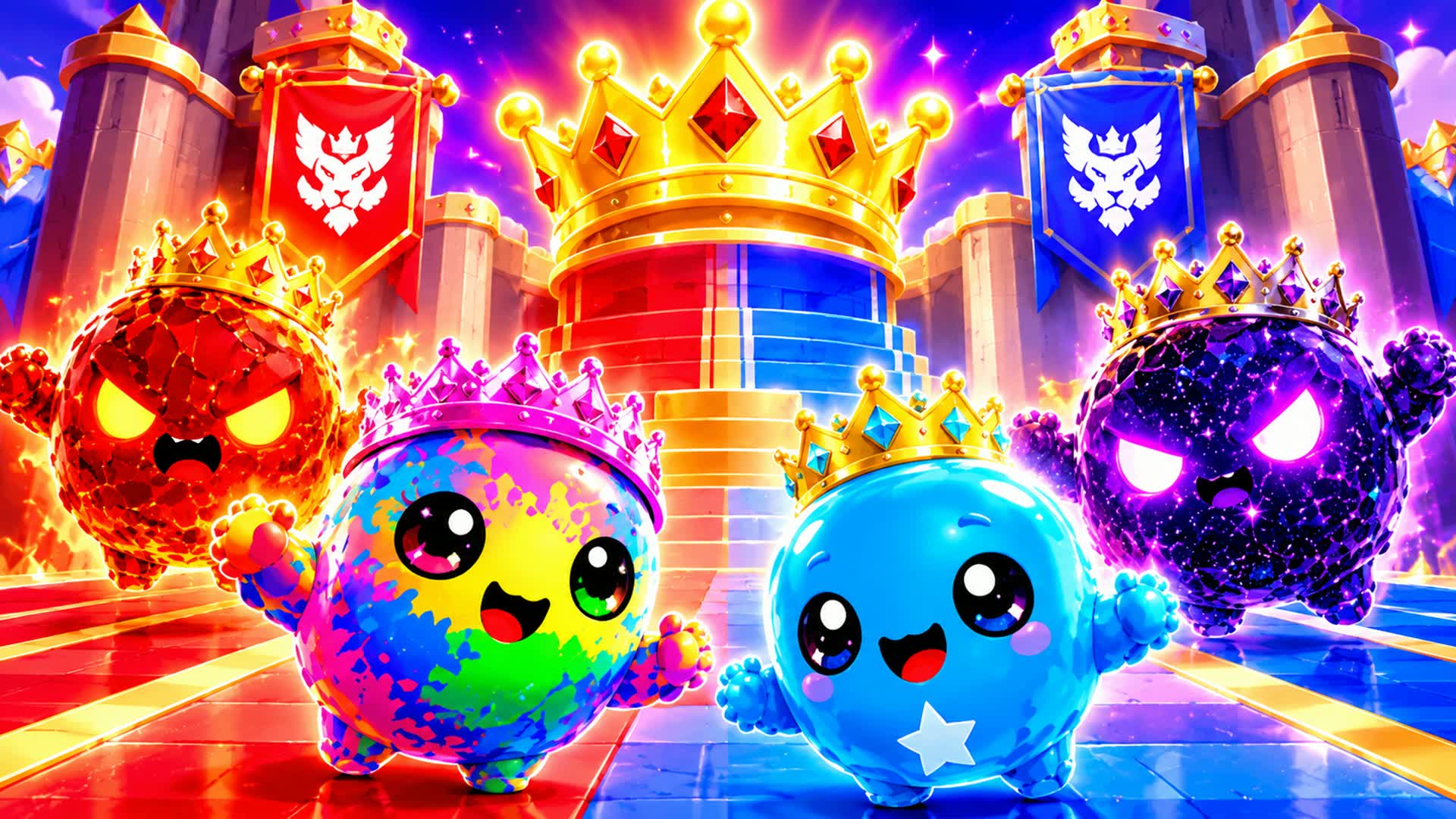 🍭 Red vs Blue 👑 Team Rush — Fortnite Creative map